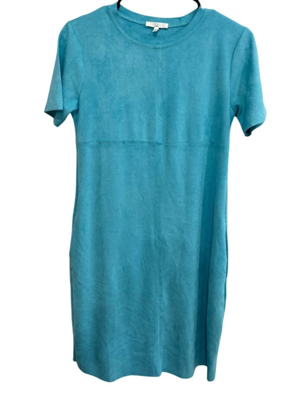 Joh. XS Turquoise Short Sleeve Pullover Mini Dress Whimsical Cottagecore